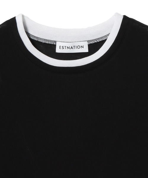 セール】ESTNATION / シアーテレコレイヤー Tシャツ（Tシャツ