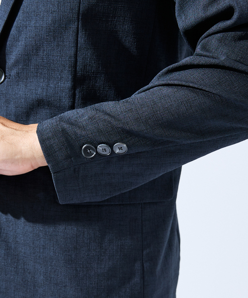 ABAHOUSE GRAY(アバハウスグレイ)の「【セットアップ対応】吸水速乾 リネンライク ジャケット / サマージャケット(テーラードジャケット・メンズ・ネイビー/モカ/チャコールグレー/ブルー・44/46/48/50)」の9枚目の写真