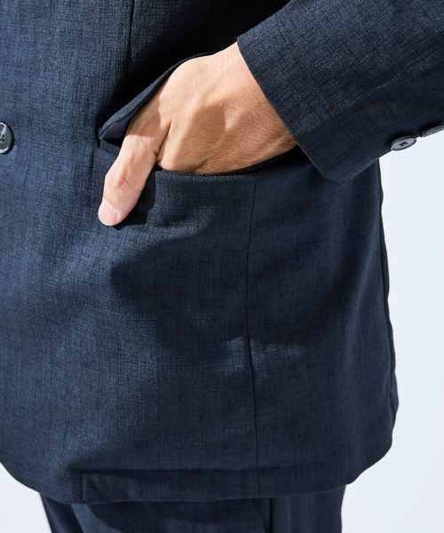 ABAHOUSE GRAY(アバハウスグレイ)の「【セットアップ対応】吸水速乾 リネンライク ジャケット / サマージャケット(テーラードジャケット・メンズ・ネイビー/モカ/チャコールグレー/ブルー・44/46/48/50)」の10枚目の写真