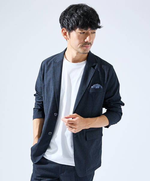 ABAHOUSE GRAY(アバハウスグレイ)の「【セットアップ対応】吸水速乾 リネンライク ジャケット / サマージャケット(テーラードジャケット・メンズ・ネイビー/モカ/チャコールグレー/ブルー・44/46/48/50)」の15枚目の写真