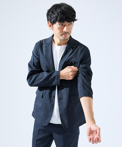ABAHOUSE GRAY(アバハウスグレイ)の「【セットアップ対応】吸水速乾 リネンライク ジャケット / サマージャケット(テーラードジャケット・メンズ・ネイビー/モカ/チャコールグレー/ブルー・44/46/48/50)」の16枚目の写真