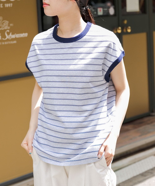 セール】FORK&SPOON カラーボーダーショートスリーブTシャツ（T