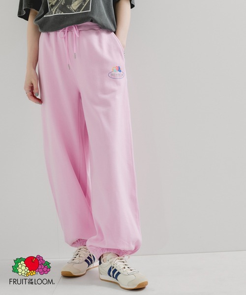 FRUIT OF THE LOOM（フルーツオブザルーム）の「【FRUIT OF THE LOOM】別注/スウェットパンツ（スウェットパンツ・レディース・ピンク系その他2/チャコールグレー/ライトグレー・FREE）」の3枚目の写真