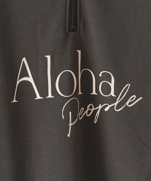 ROOPTOKYO(ループトウキョウ)の「ALOHA PEOPLE/アロハピープル ハーフZIPスウェット トレーナー(スウェット・レディース・スミクロ/オフホワイト・L/M)」の14枚目の写真