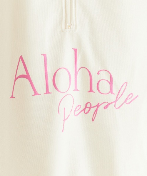 ROOPTOKYO(ループトウキョウ)の「ALOHA PEOPLE/アロハピープル ハーフZIPスウェット トレーナー(スウェット・レディース・スミクロ/オフホワイト・L/M)」の13枚目の写真