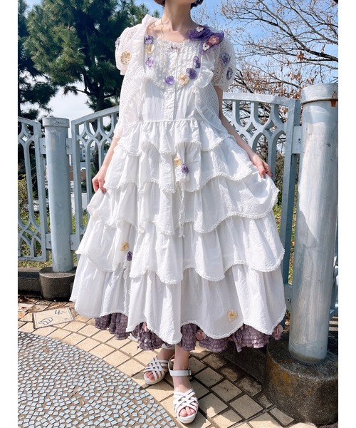 PINK HOUSE（ピンクハウス）の「パンジーコサージュ使いソフトオーガンジーリボンコサージュ（ブローチ/コサージュ・レディース・ブラック/オフホワイト/ミント/ラベンダー・フリー）」の13枚目の写真