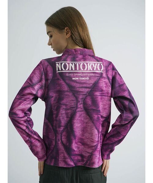 :ETHROF（イーサオブ）の「PRINT RIB CARDIGAN (QUILTING)（カーディガン/ボレロ・レディース・パープル・MEDIUM）」の5枚目の写真