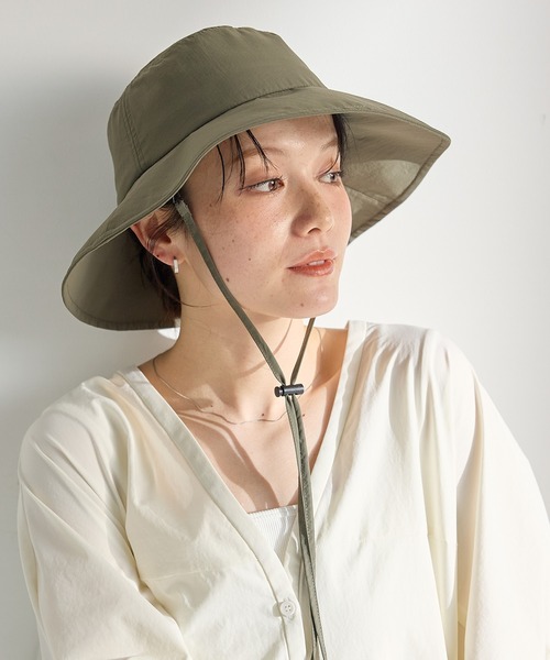 自由区　【撥水・洗える】ワイドブリム ハット for/c and]撥水ワイドブリムハット（ユニセックス）【サスティナブル
