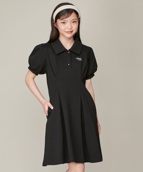 MARK&LONA ブラック ポロワンピース MARK & LONA ブラックポロワンピース