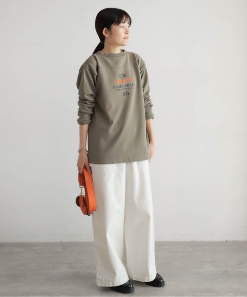 Blanc Bleu Minuit（ブランブルーミニュイ）の「バイオ加工裏毛　ワイドP/O（Tシャツ/カットソー・レディース・ベージュ/カーキ・FREE）」の20枚目の写真