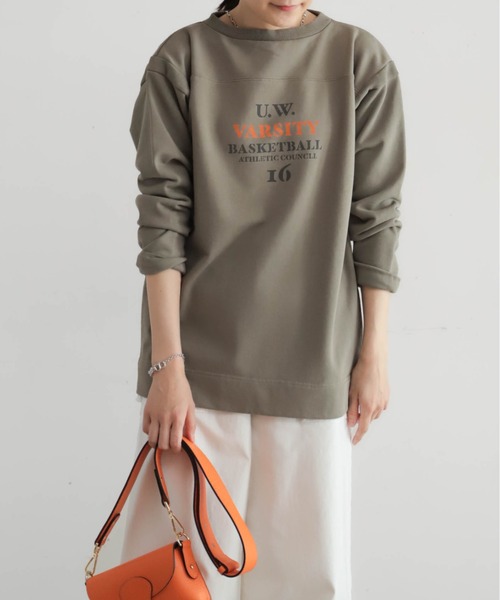 Blanc Bleu Minuit（ブランブルーミニュイ）の「バイオ加工裏毛　ワイドP/O（Tシャツ/カットソー・レディース・ベージュ/カーキ・FREE）」の16枚目の写真