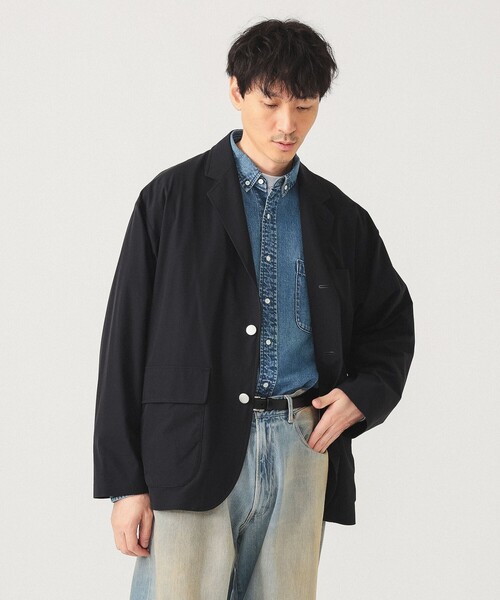 BEAMS(ビームス)の「【撥水】ワイドフィット テック ブレザー(テーラードジャケット・メンズ・ブラック/ネイビー・S/M/L/XL)」の6枚目の写真
