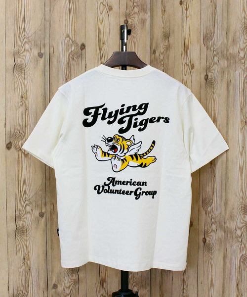 AVIREX（アヴィレックス）の「FLYING TIGER S/S TEE（Tシャツ/カットソー・メンズ・ブラック/ホワイト・L/XL/XXL/M）」の2枚目の写真