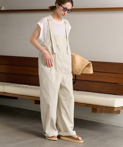 【新品・未使用】Mr.Fatman ベージュ　オーバーオール　サロペット 新品・未使用】Mr.Fatman ベージュ オーバーオール サロペット 新品