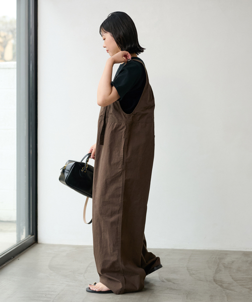 FRAMeWORK（フレームワーク）の「≪WEB限定追加≫コンパクトウェザーサロペット（サロペット/オーバーオール・レディース・ブラック/アイボリー/ブラウン・36/38）」の20枚目の写真