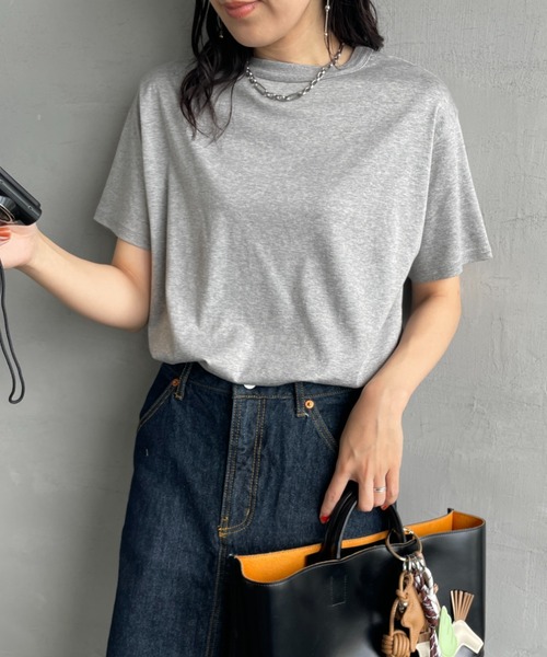 THE SHINZONE（ザ　シンゾーン）の「[THE SHINZONE/ザ シンゾーン] AWESOME TEE オーサムTシャツ（Tシャツ/カットソー・レディース・グレー/ホワイト・0）」の2枚目の写真