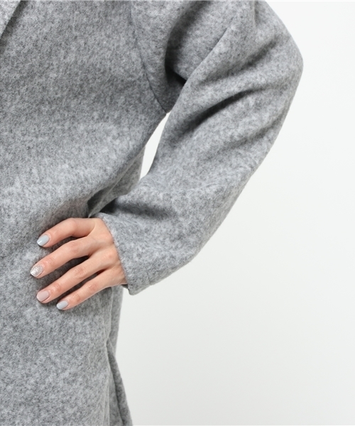 SEVENDAYS=SUNDAY（セブンデイズサンデイ）の「ビンテージフリース　チェスターコート（チェスターコート・レディース・ネイビー/グレー/カーキ・LARGE/MEDIUM/SMALL）」の13枚目の写真