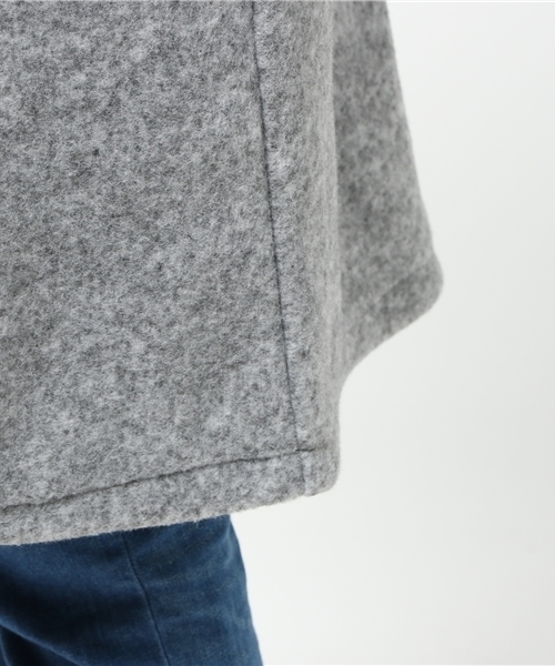 SEVENDAYS=SUNDAY（セブンデイズサンデイ）の「ビンテージフリース　チェスターコート（チェスターコート・レディース・ネイビー/グレー/カーキ・LARGE/MEDIUM/SMALL）」の5枚目の写真