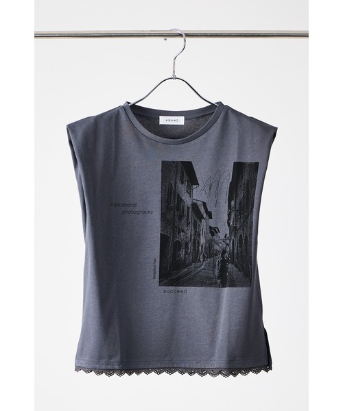 タンクトップ ノースリーブ 「 AGAWD / アガウド 」Photo Print Shoulder Tank / フォトプリントショルダータンク　 AGAWD / アガウド 】Photo Print Shoulder Tank / フォト