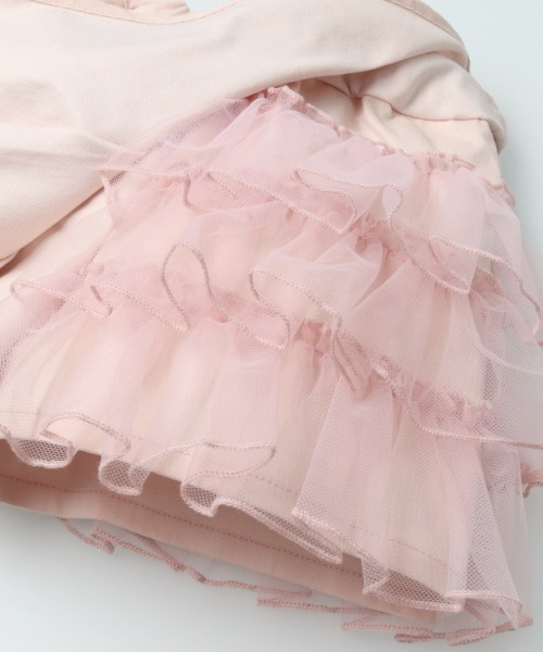Crescent（クレッセント）の「チュールフリルツイルキュロットパンツ（その他パンツ・キッズ・ブラック/ピンク・130/120/110/100/90/80）」の6枚目の写真