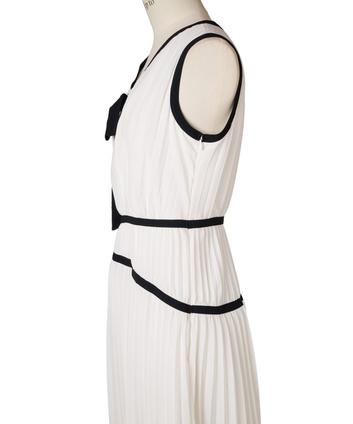 Formentera Pleated Bicolor Dress（ワンピース）｜Her lip to