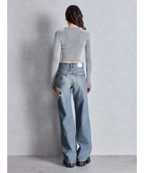 GYDA（ジェイダ）の「GG two color scheme ニットトップス（ニット/セーター・レディース・ネイビー/レッド/オフホワイト/ブラック・FREE）」の12枚目の写真