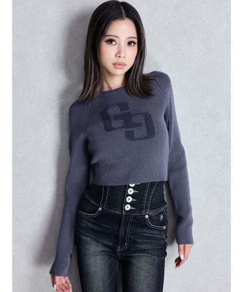 GYDA（ジェイダ）の「GG two color scheme ニットトップス