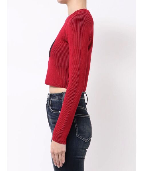 GYDA（ジェイダ）の「GG two color scheme ニットトップス（ニット/セーター・レディース・ネイビー/レッド/オフホワイト/ブラック・FREE）」の21枚目の写真