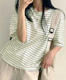 ボーダー柄tシャツ レディース 半袖夏服