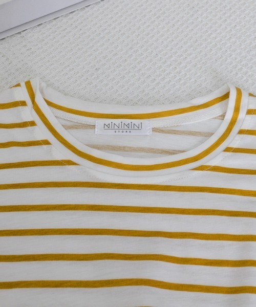 Miniministore(ミニミニストア)の「ボーダー柄tシャツ レディース 半袖夏服(Tシャツ/カットソー・レディース・イエロー/グリーン/ブラック・FREE)」の18枚目の写真
