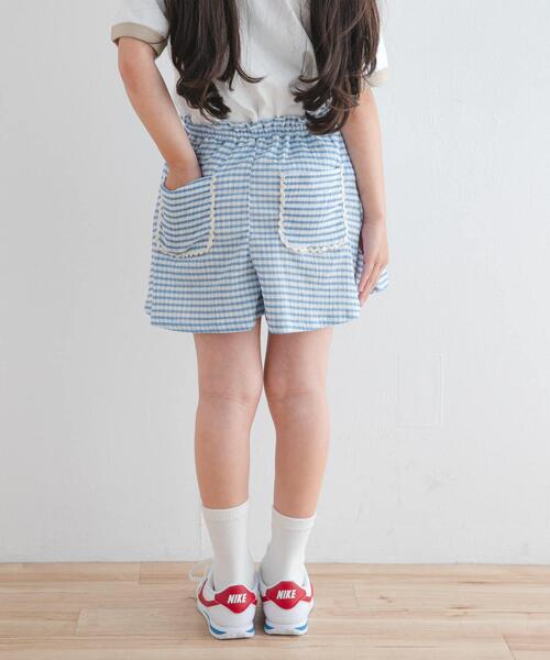 URBAN RESEARCH DOORS(アーバンリサーチドアーズ)の「チェックフレアキュロット(KIDS)(その他パンツ・キッズ・ブルー/チャコールグレー・105/135/120)」の3枚目の写真