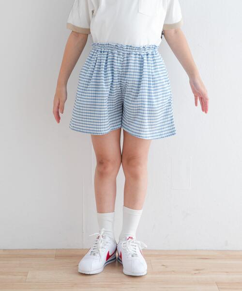 URBAN RESEARCH DOORS(アーバンリサーチドアーズ)の「チェックフレアキュロット(KIDS)(その他パンツ・キッズ・ブルー/チャコールグレー・105/135/120)」の4枚目の写真