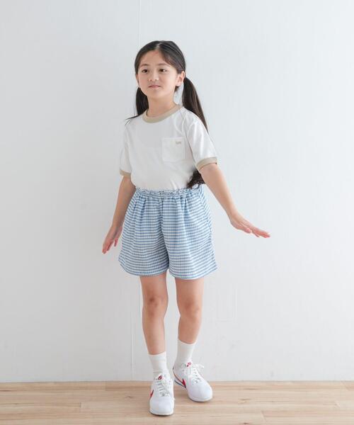 URBAN RESEARCH DOORS(アーバンリサーチドアーズ)の「チェックフレアキュロット(KIDS)(その他パンツ・キッズ・ブルー/チャコールグレー・105/135/120)」の7枚目の写真