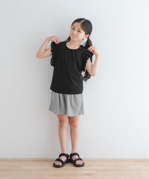 URBAN RESEARCH DOORS(アーバンリサーチドアーズ)の「チェックフレアキュロット(KIDS)(その他パンツ・キッズ・ブルー/チャコールグレー・105/135/120)」の21枚目の写真
