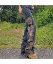 【Vini】バタフライスリットデニム