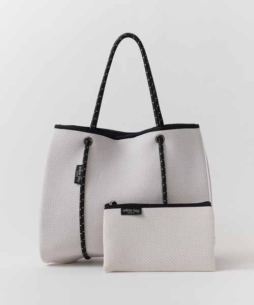Willow Bay(ウィローベイ)の「Willow Bay/ウィローベイ Daydreamer Neoprene Tote Bag トートバッグ 軽量 秋物 秋服 2026年秋冬(トートバッグ・レディース・ブラック系2/ブラック系1/ホワイト系2/ホワイト系1/ライトグレー/チャコール/カーキ系2/カーキ系1・FREE)」の10枚目の写真
