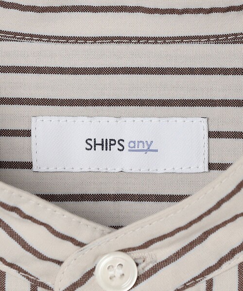 SHIPS any(シップス エニィ)の「SHIPS any: シアサッカー ストライプ バンド スキッパー ハーフスリーブ シャツ◇(シャツ/ブラウス・メンズ・ブラック/ブルー/ベージュ/ホワイト・SMALL/MEDIUM/LARGE/X-LARGE)」の12枚目の写真