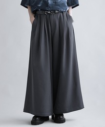 【試着のみ】SOCCEワイドドレープ袴スラックス&ルーズシルエットフェザーニット SOCCE スラックス ワイドドレープ袴スラックス メンズ