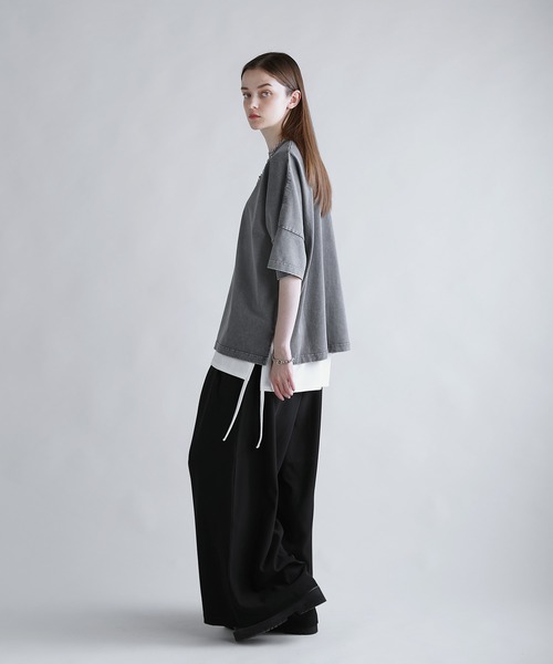 SOCCE(ソーシー)の「ワイドドレープ袴スラックス(スラックス・メンズ・チャコール/ブラック・S/M/L/XL)」の10枚目の写真