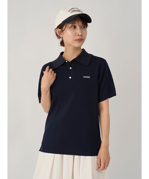 セール】emmiロゴニットポロトップス(ポロシャツ)|emmi(エミ)の セール】emmiロゴニットポロトップス(ポロシャツ)|emmi(エミ)の