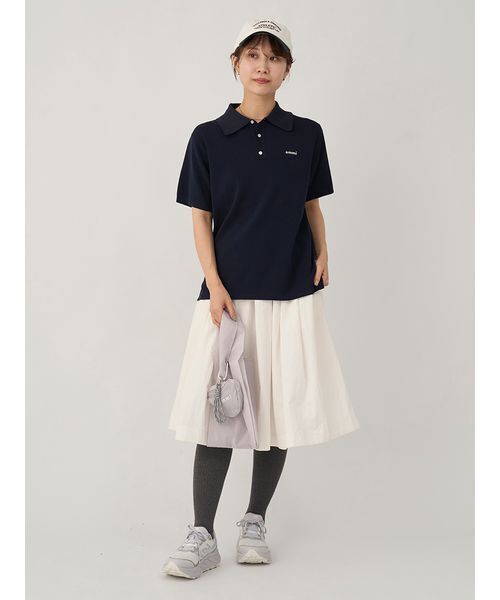 ポロシャツ ポロ emmiロゴニットポロトップス レディース emmiロゴニットポロトップス（ポロシャツ）｜emmi（エミ）の