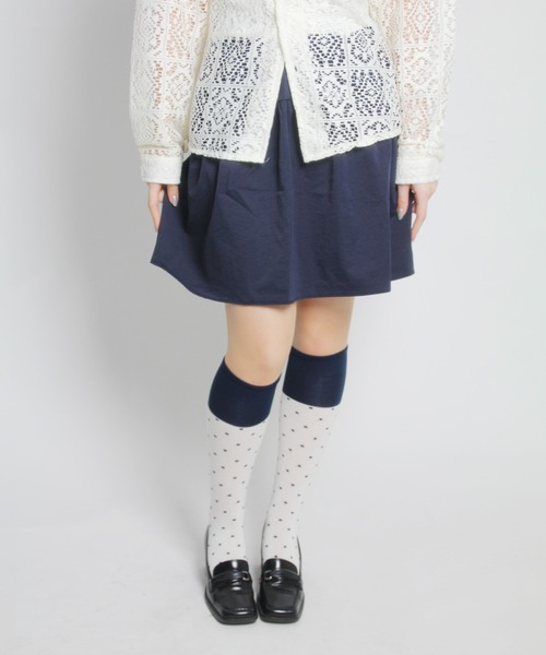 IMARI（イマリ）の「【 IMARI / イマリ 】 ドット バイカラー ハイソックス #（ソックス/靴下・レディース・ホワイト/ブラウン/ピンク/ブラック/グレー・FREE）」の14枚目の写真