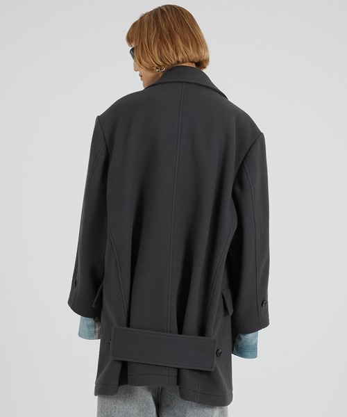 PRANK PROJECT（プランクプロジェクト）の「ミドルピーコート / Mid Peacoat（ピーコート・レディース・グレー/ネイビー・FREE）」の6枚目の写真