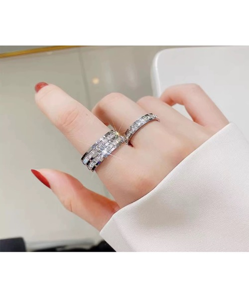 E&C closet…(イーアンドシークローゼット)の「グリッターリング(二連連)(リング・レディース・ゴールド/ピンクゴールド/シルバー・5/6/7/8/9/10/11/12/13)」の18枚目の写真