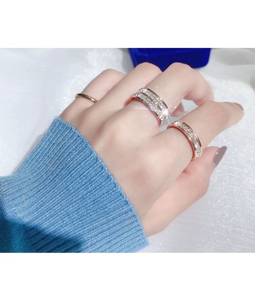 E&C closet…(イーアンドシークローゼット)の「グリッターリング(二連連)(リング・レディース・ゴールド/ピンクゴールド/シルバー・5/6/7/8/9/10/11/12/13)」の20枚目の写真