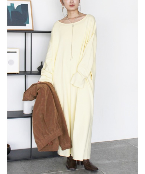 Ungrid（アングリッド）の「ルーズニットワンピース（ワンピース・レディース・グレー/ブラウン/イエロー・FREE）」の3枚目の写真