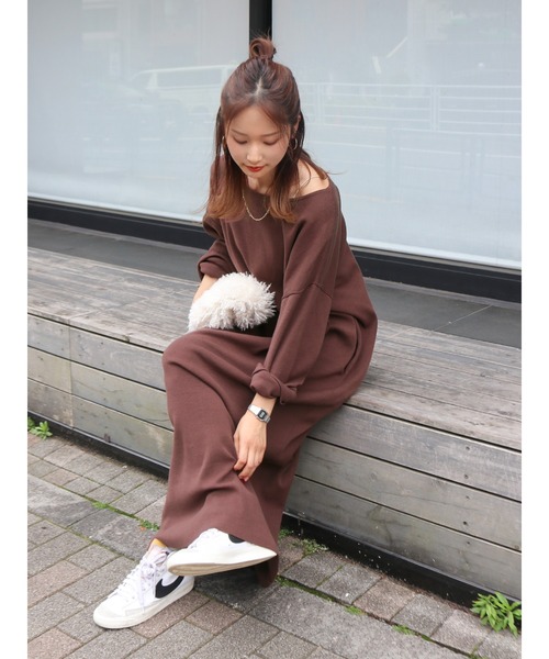 Ungrid（アングリッド）の「ルーズニットワンピース（ワンピース・レディース・グレー/ブラウン/イエロー・FREE）」の18枚目の写真