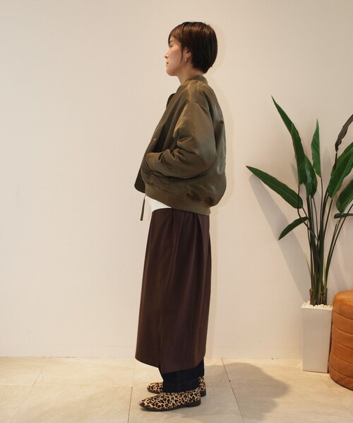 J.PRESS YORK STREET（ジェイプレスヨークストリート）の「【WOMEN】ショート MA-1（ブルゾン・レディース・カーキ系/ブラック系・F）」の16枚目の写真