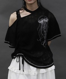 axes femme POETIQUE | クラゲプリントアシメＰＯ(Tシャツ/カットソー)