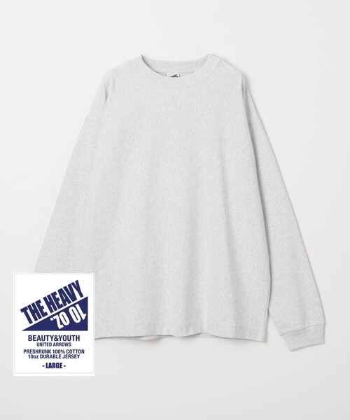 BEAUTY&YOUTH UNITED ARROWS（ビューティーアンドユースユナイテッドアローズ）の「”THE HEAVY”10oz ヘビー ワイド クルーネック カットソー（Tシャツ/カットソー・メンズ・ダークグレー/シルバー/ホワイト・L/M/S/XL）」の3枚目の写真